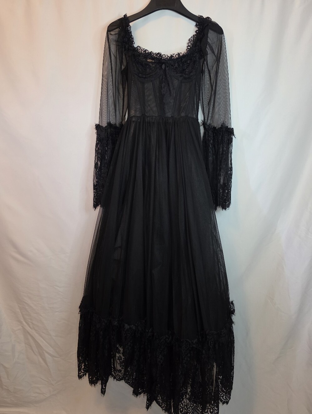Dolls Kill Widow Dance With Death Maxi Dress In Black.